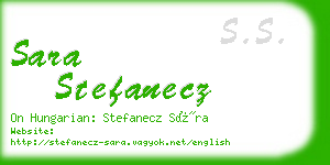 sara stefanecz business card